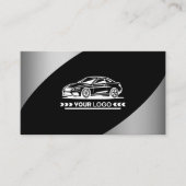 Logo Sjabloon Zilver Elegant Professioneel Stijlvo Visitekaartje (Voorkant)