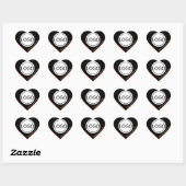 Logo Sjabloon Zwart Neon Sinaasappel Aangepaste Ve Hart Sticker (Vel)