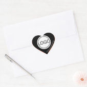 Logo Sjabloon Zwart Neon Sinaasappel Aangepaste Ve Hart Sticker (Envelop)