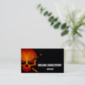 Logo Skull Head drumstick MUZIKANT Visitekaartje (Staand voorkant)