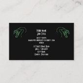 Logo slangenkoppen, fangs - Bezit Visitekaartje (Achterkant)