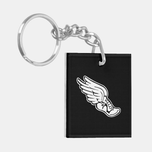 Logo Sleutelhanger volgen met naam Black (Voorkant Links)