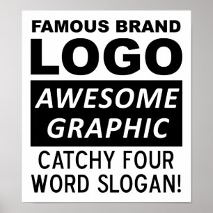 Logo Slogan Grappige Poster