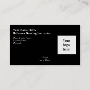 Logo Slogan voor Ballet Dansinstructeur Visitekaartje