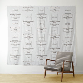 Logo Slogan Zakelijk Bedrijfsmerk Pattern Brown Wandkleed