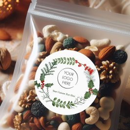 Logo Small Business Marketing Prettige feestdagen Ronde Sticker