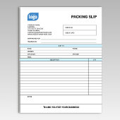 Logo Small Business Packing Slip Template Notepad Notitieblok