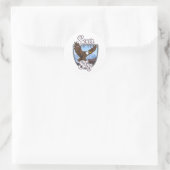 Logo 'Snel de lucht in' Ronde Sticker (Tas)