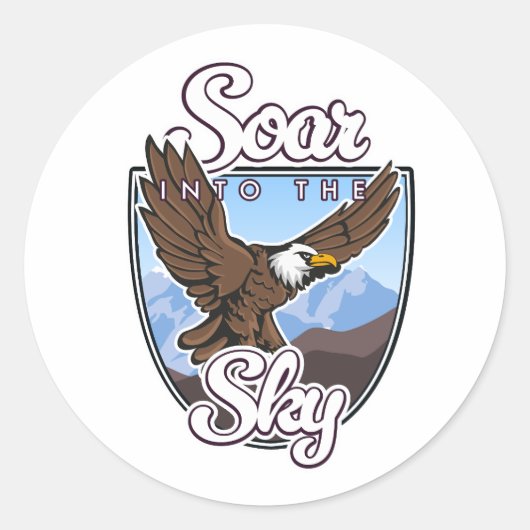Logo 'Snel de lucht in' Ronde Sticker (Voorkant)