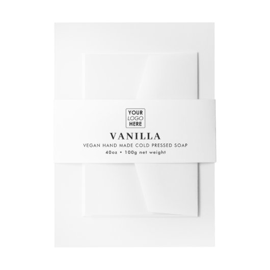 Logo Soap Belly Band Sjabloon Productlabel Wrap Uitnodigingen Wikkel (Voorkant Voorbeeld)