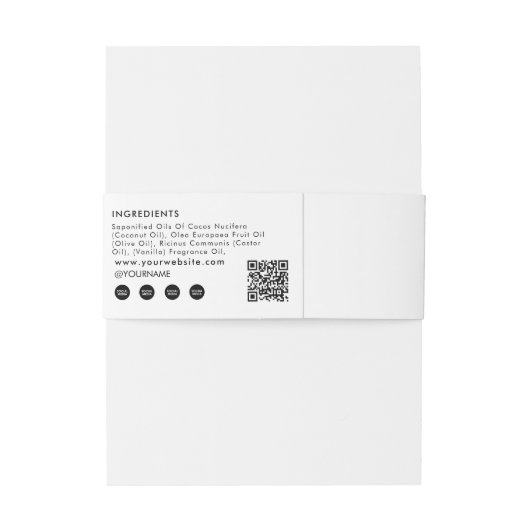 Logo Soap Belly Band Sjabloon Productlabel Wrap Uitnodigingen Wikkel (Achterkant Voorbeeld)