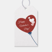 Logo Social Happy Valentijnsdag Blauw Wit Rood Cadeaulabel (Voorkant)