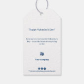 Logo Social Happy Valentijnsdag Blauw Wit Rood Cadeaulabel (Achterkant)