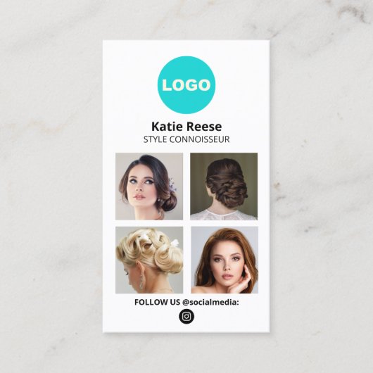 Logo Social Media Fotokaart - Instagram Visitekaartje (Voorkant)