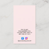 Logo Social Media Minimale prijs label DIY BLUSH (Achterkant)
