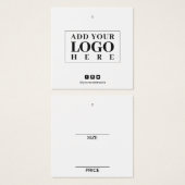 Logo Social Media Professional Hang Label Vierkante Visitekaartjes (Voorkant /achterkant)