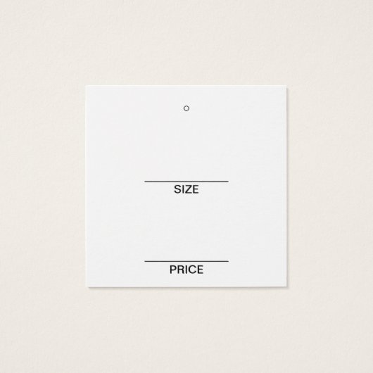 Logo Social Media Professional Hang Label Vierkante Visitekaartjes (Achterkant)