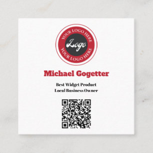 Logo Social Media QR Code Vierkante Visitekaartje