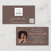 Logo Sociale media Aangepaste foto QR-code Verplaa Visitekaartje (Voorkant / Achterkant)