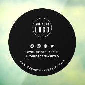 Logo sociale media bewerkbare achtergrond toevoege raamsticker (Vel 3)