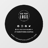 Logo sociale media bewerkbare achtergrond toevoege raamsticker (Vel)