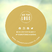 Logo sociale media bewerkbare achtergrond toevoege raamsticker (Vel 3)