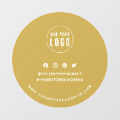 Logo sociale media bewerkbare achtergrond toevoege raamsticker (Vel)