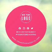 Logo sociale media bewerkbare achtergrond toevoege raamsticker (Vel 3)