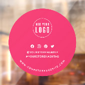 Logo sociale media bewerkbare achtergrond toevoege raamsticker (Vel 2)