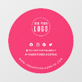 Logo sociale media bewerkbare achtergrond toevoege raamsticker (Vel)