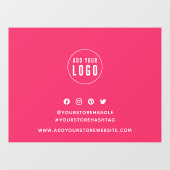 Logo Sociale Media Bewerkbare Achtergrond Toevoege Raamsticker (Vel)