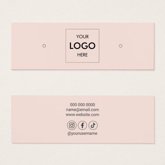 Logo sociale media die beeldscherm verdienen mini visitekaartjes (Voorkant /achterkant)