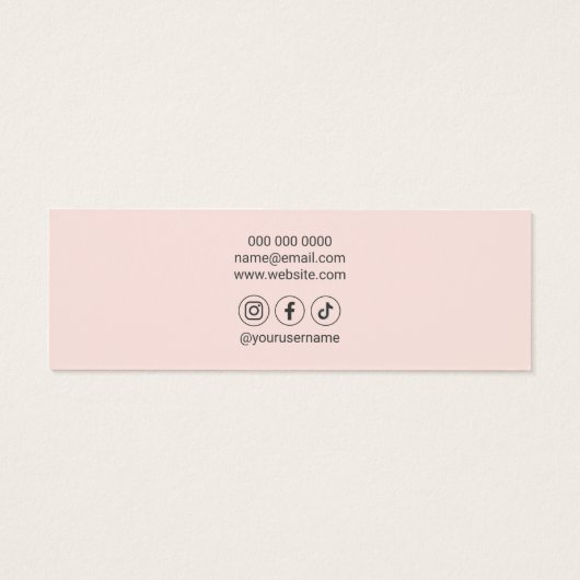 Logo sociale media die beeldscherm verdienen mini visitekaartjes (Achterkant)