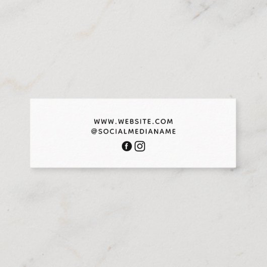 Logo sociale media dragende oormerken Display Kaar Contactkaartje (Achterkant)