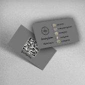 Logo Sociale media Gold QR-code Gold-grafiet U Visitekaartje