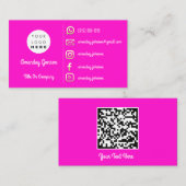 Logo Sociale media Gold QR-code Gold Roze Visitekaartje (Voorkant / Achterkant)