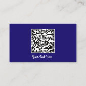 Logo Sociale media Gold QR Code Navy Visitekaartje (Achterkant)