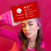 Logo Sociale media Gold QR-code Rood goud Visitekaartje