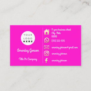 Logo Sociale media Gold QR-code Roze goud Visitekaartje