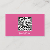 Logo Sociale media Gold QR-code - Roze Visitekaartje (Achterkant)