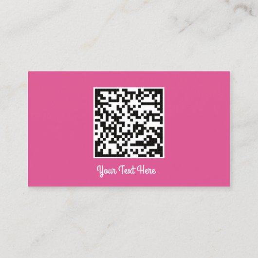 Logo Sociale media Gold QR-code - Roze Visitekaartje (Achterkant)