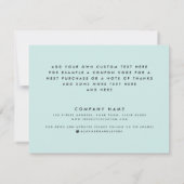 Logo sociale media lichtaqua blauw dank u kaart (Achterkant)