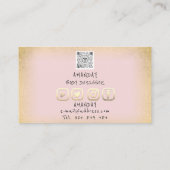 Logo Sociale media Logo QR-code Gold Roze Visitekaartje (Achterkant)