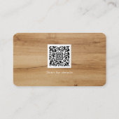 Logo Sociale media QR-code Carpentry wood Modern Visitekaartje (Achterkant)