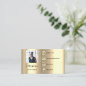 Logo Sociale media QR Code Foto Aangepast legant Visitekaartje (Staand voorkant)