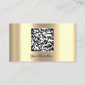 Logo Sociale media QR-code Foto van Faux Gold Visitekaartje (Achterkant)