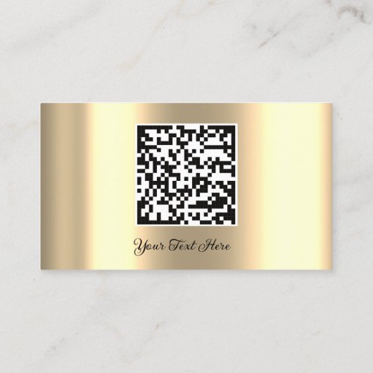 Logo Sociale media QR-code Foto van Faux Gold Visitekaartje (Achterkant)