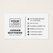 Logo sociale media QR-code om het even welk kleure Visitekaartje (Voorkant)