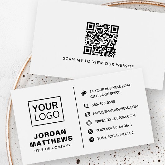 Logo sociale media QR-code om het even welk kleure Visitekaartje