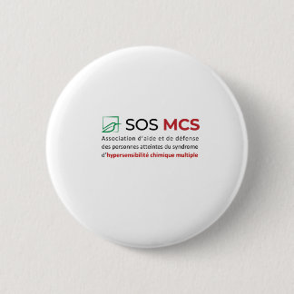 Logo SOS MCS + texte Ronde Button 5,7 Cm